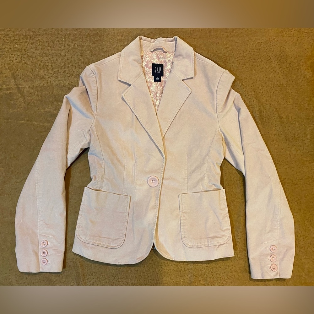 Gap pink velvet blazer